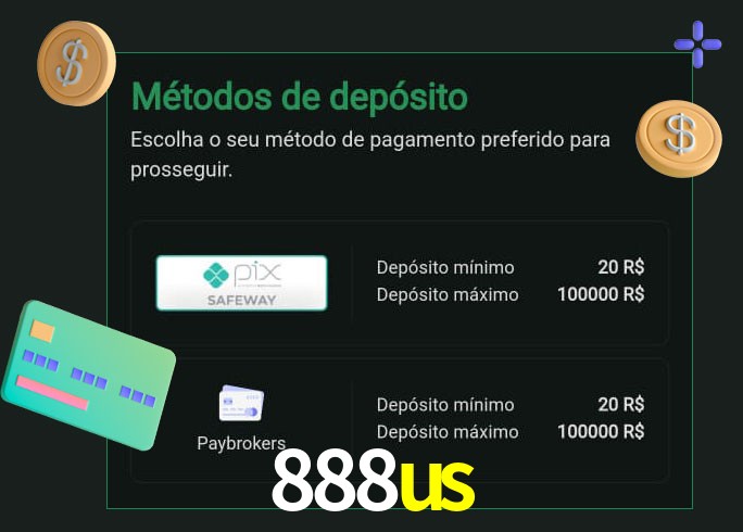 O cassino 888us oferece uma grande variedade de métodos de pagamento